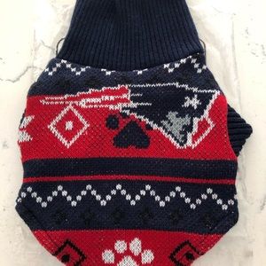 New Patriots Dog Sweater.  Size XS